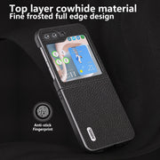 Custodia in vera pelle Litchi per Samsung Galaxy Z Flip6