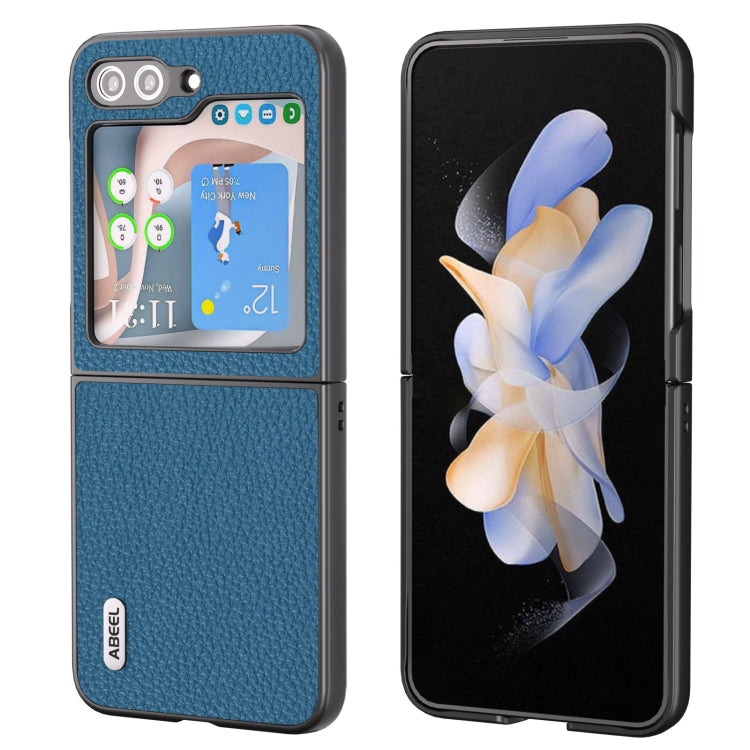 Custodia in vera pelle Litchi per Samsung Galaxy Z Flip6