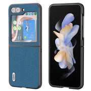 Custodia in vera pelle Litchi per Samsung Galaxy Z Flip6