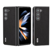 Custodia in vera pelle Litchi per Samsung Galaxy Z Flip6