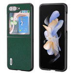 Custodia in vera pelle con trama incrociata per Samsung Galaxy Z
