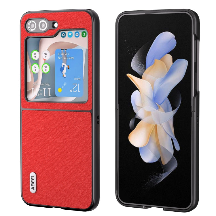 Custodia in vera pelle con trama incrociata per Samsung Galaxy Z