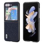 Custodia in vera pelle con trama incrociata per Samsung Galaxy Z