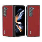 Custodia in vera pelle con trama incrociata per Samsung Galaxy Z