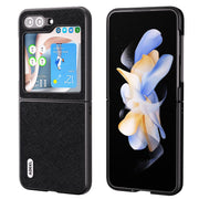Custodia in vera pelle con trama incrociata per Samsung Galaxy Z