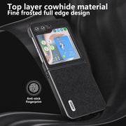 Custodia in vera pelle con trama incrociata per Samsung Galaxy Z