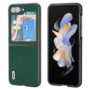 Custodia in vera pelle con trama incrociata per Samsung Galaxy Z