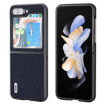 Custodia in vera pelle con trama incrociata per Samsung Galaxy Z
