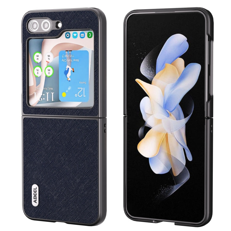Custodia in vera pelle con trama incrociata per Samsung Galaxy Z