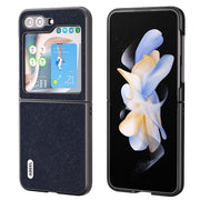 Custodia in vera pelle con trama incrociata per Samsung Galaxy Z