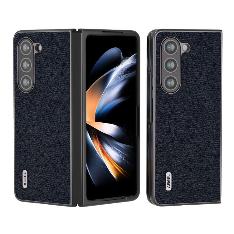 Custodia in vera pelle con trama incrociata per Samsung Galaxy Z