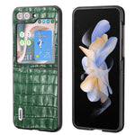 Custodia in vera pelle effetto coccodrillo per Samsung Galaxy