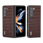 Custodia in vera pelle effetto coccodrillo per Samsung Galaxy