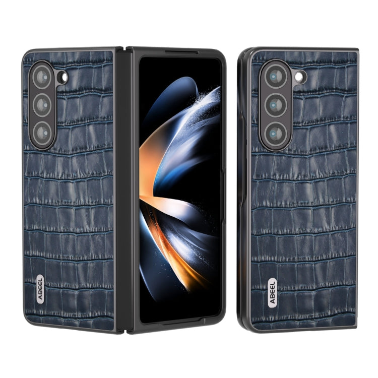 Custodia in vera pelle effetto coccodrillo per Samsung Galaxy