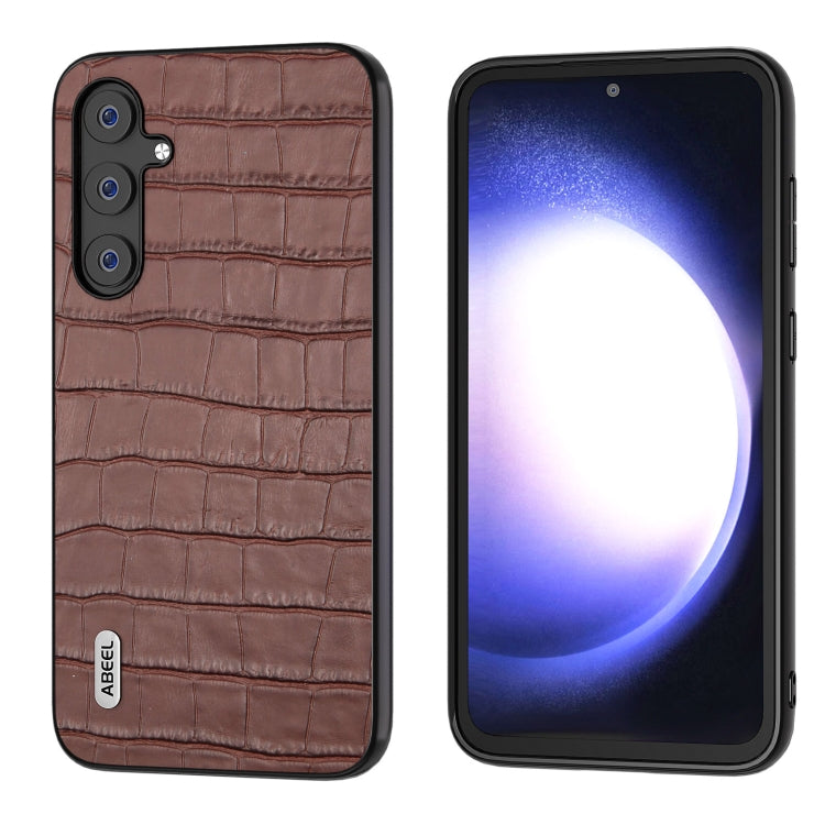 Custodia in vera pelle effetto coccodrillo per Samsung Galaxy