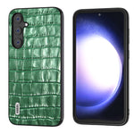 Custodia in vera pelle effetto coccodrillo per Samsung Galaxy