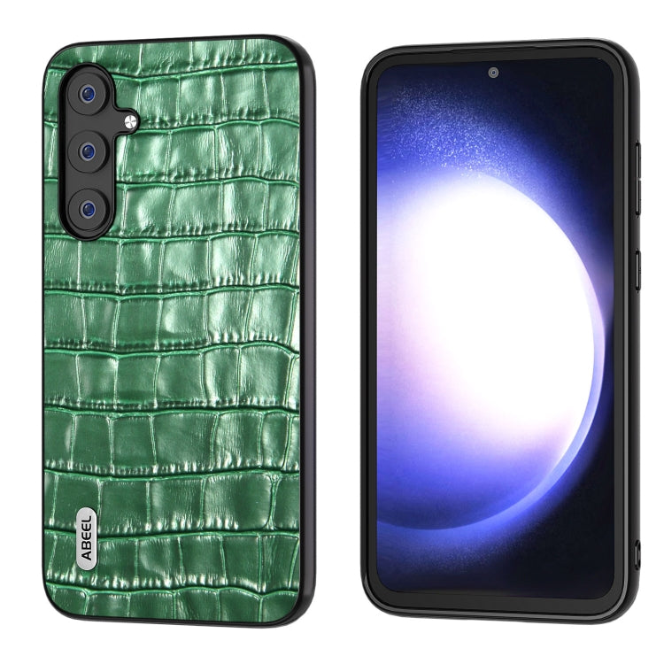 Custodia in vera pelle effetto coccodrillo per Samsung Galaxy