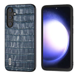Custodia in vera pelle effetto coccodrillo per Samsung Galaxy