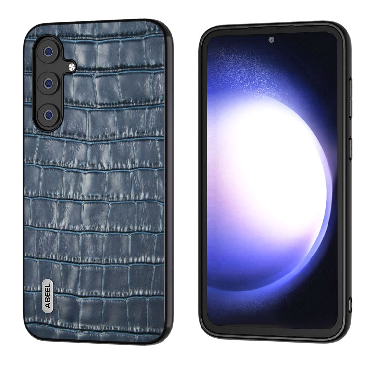 Custodia in vera pelle effetto coccodrillo per Samsung Galaxy