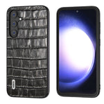 Custodia in vera pelle effetto coccodrillo per Samsung Galaxy