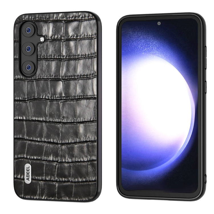 Custodia in vera pelle effetto coccodrillo per Samsung Galaxy