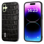 Custodia in vera pelle effetto coccodrillo per Samsung Galaxy