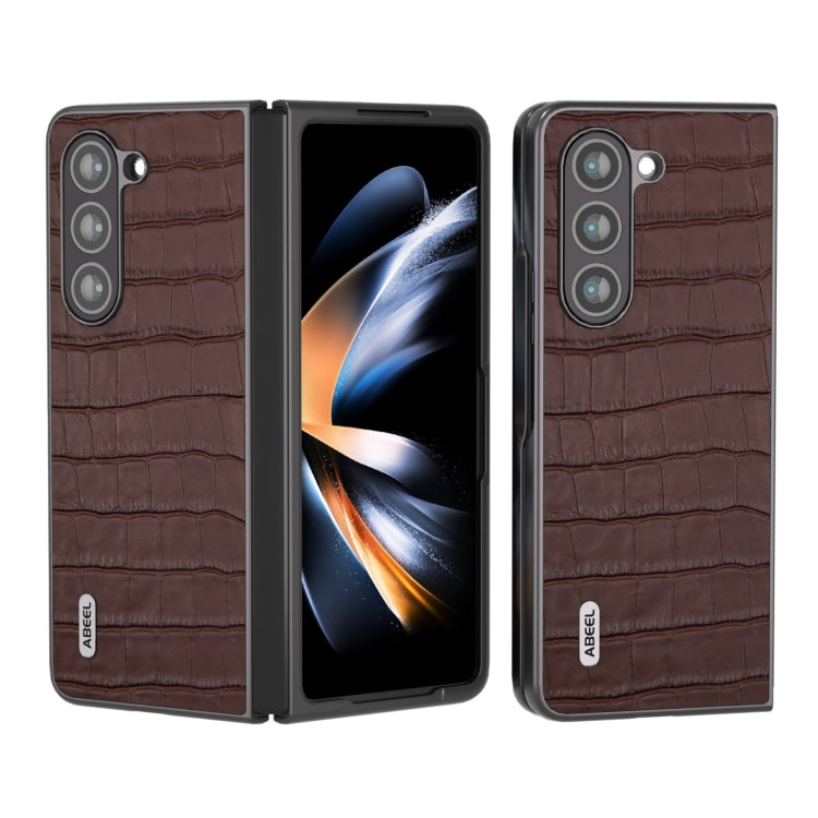 Custodia in vera pelle effetto coccodrillo per Samsung Galaxy