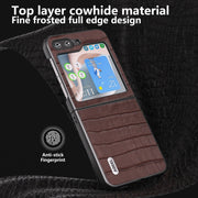 Custodia in vera pelle con texture coccodrillo per Samsung Galaxy