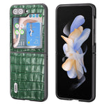 Custodia in vera pelle effetto coccodrillo per Samsung Galaxy