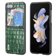 Custodia in vera pelle con texture coccodrillo per Samsung Galaxy