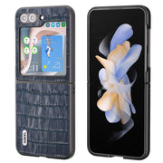 Custodia in vera pelle con texture coccodrillo per Samsung Galaxy