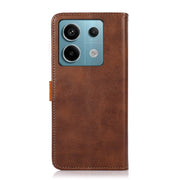 KHAZNEH Custodia per telefono in pelle a conchiglia con trama in pelle bovina, For Xiaomi Redmi Note 13 5G Global, For Xiaomi Redmi 13C, For Xiaomi Redmi Note 13 Pro+ 5G Global, For Xiaomi 13T / Redmi K60 Ultra, For Xiaomi Poco F5 Pro