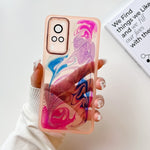 Custodia per telefono in TPU galvanica con pittura a olio, For vivo X60, For vivo X60 Pro, For vivo X70, For vivo X70 Pro