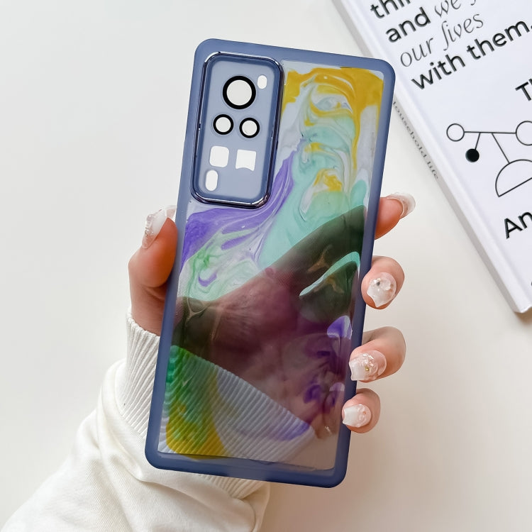 Custodia per telefono in TPU galvanica con pittura a olio, For vivo X60, For vivo X60 Pro, For vivo X70, For vivo X70 Pro