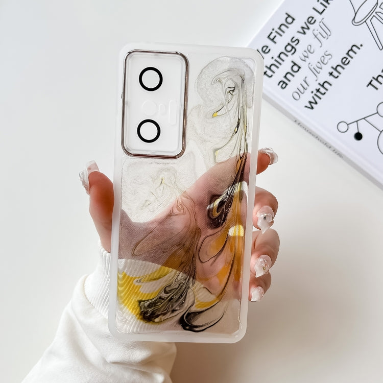 Custodia per telefono in TPU galvanica con pittura a olio, For vivo X60, For vivo X60 Pro, For vivo X70, For vivo X70 Pro