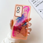 Custodia per telefono in TPU galvanica con pittura a olio, For vivo X60, For vivo X60 Pro, For vivo X70, For vivo X70 Pro