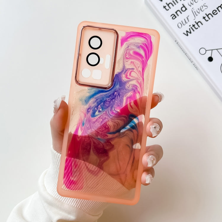 Custodia per telefono in TPU galvanica con pittura a olio, For vivo X60, For vivo X60 Pro, For vivo X70, For vivo X70 Pro