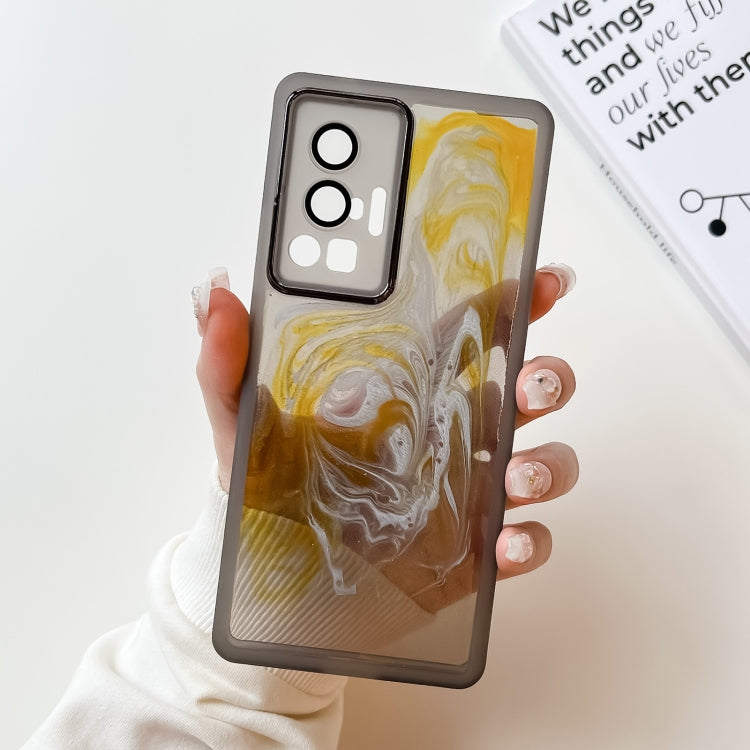 Custodia per telefono in TPU galvanica con pittura a olio, For vivo X60, For vivo X60 Pro, For vivo X70, For vivo X70 Pro
