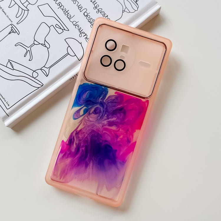 Custodia per telefono in TPU galvanica con pittura a olio, For vivo X80, For vivo X90, For vivo X90 Pro, For vivo X90 Pro+