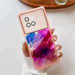 Custodia per telefono in TPU galvanica con pittura a olio, For vivo X80, For vivo X90, For vivo X90 Pro, For vivo X90 Pro+
