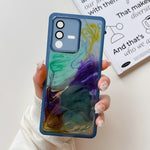 Custodia per telefono in TPU galvanica con pittura a olio, For vivo S10, For vivo S12, For vivo S12 Pro, For vivo iQOO 11