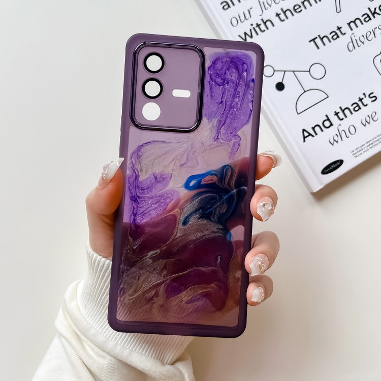 Custodia per telefono in TPU galvanica con pittura a olio, For vivo S10, For vivo S12, For vivo S12 Pro, For vivo iQOO 11