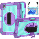 Custodia per tablet in silicone a contrasto PC con rotazione a 360 gradi, For Huawei MatePad SE 11, For Huawei MatePad 11.5 2023, For Huawei MatePad 11 2023, For Huawei MatePad SE 10.4
