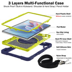 Custodia per tablet in silicone a contrasto PC con rotazione a 360 gradi, For Huawei MatePad SE 11, For Huawei MatePad 11.5 2023, For Huawei MatePad 11 2023, For Huawei MatePad SE 10.4