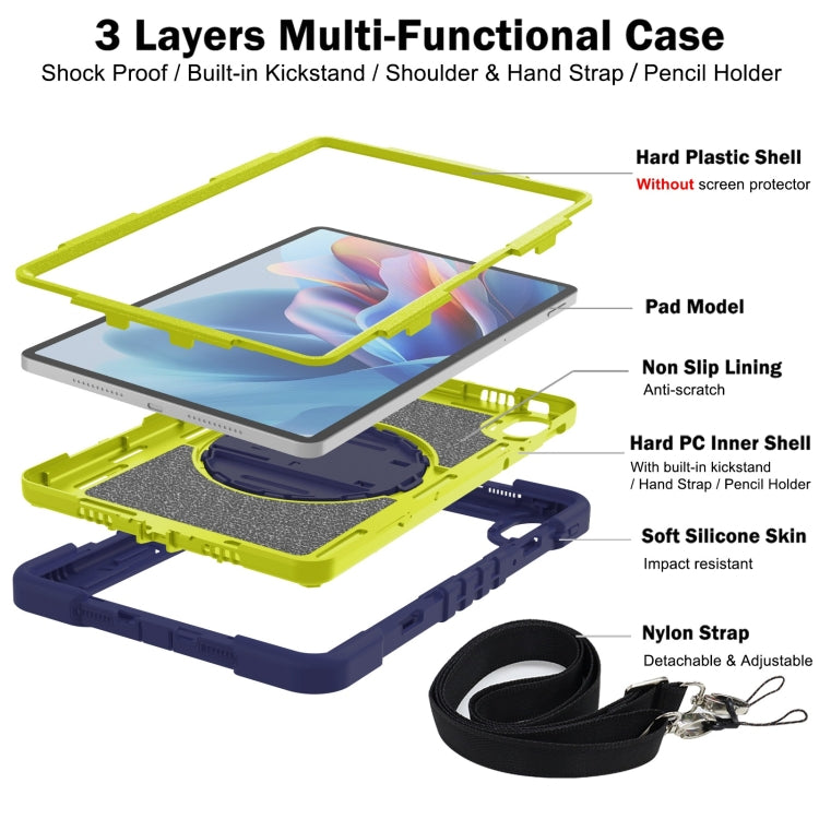 Custodia per tablet in silicone a contrasto PC con rotazione a 360 gradi, For Huawei MatePad SE 11, For Huawei MatePad 11.5 2023, For Huawei MatePad 11 2023, For Huawei MatePad SE 10.4