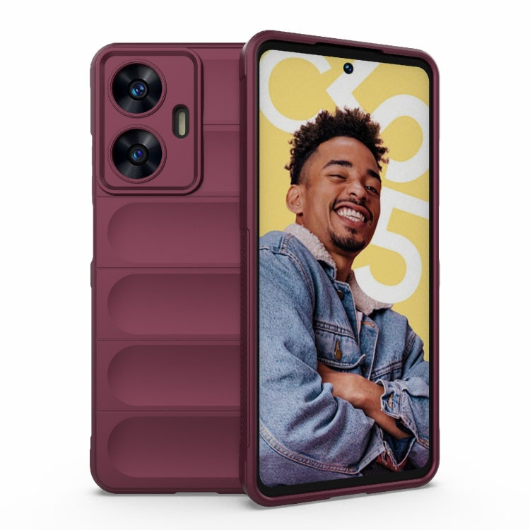 Magic Shield TPU + custodia per telefono in flanella, For Realme C55 4G