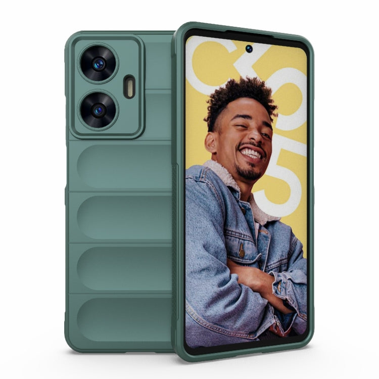Magic Shield TPU + custodia per telefono in flanella, For Realme C55 4G