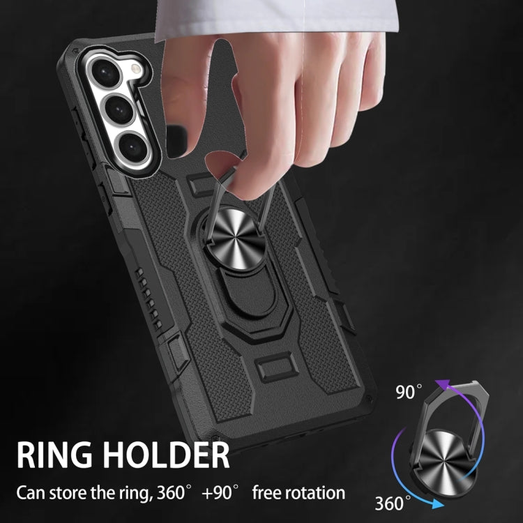 Custodia ibrida con anello e supporto per Samsung Galaxy S23 5G