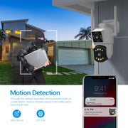 ESCAM PT210 2x3MP Dual Lens Monitor a doppio schermo WiFi Supporto telecamera Rilevamento voce e movimento bidirezionale e archiviazione cloud, PT210