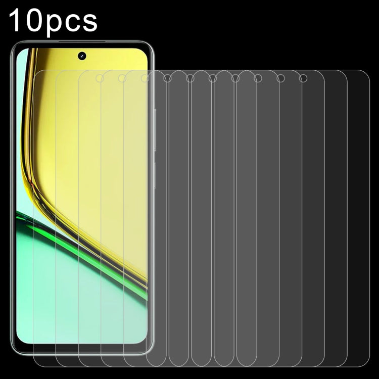 Pellicola in vetro temperato 10 pezzi 0,26 mm 9H 2,5D, For Realme 12 / C75, For Realme C65s, For Realme Narzo 70 / Narzo 70 Turbo, For Realme Narzo 70x / 13, For Realme C67 4G / 12 Lite, For Realme P1, For Realme Narzo 70 Pro, For Realme V50s          ...